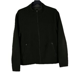 LL Bean Full Zip Jacket Mens XL Green Fleece Outdoor Hiking Gorpcore Terry